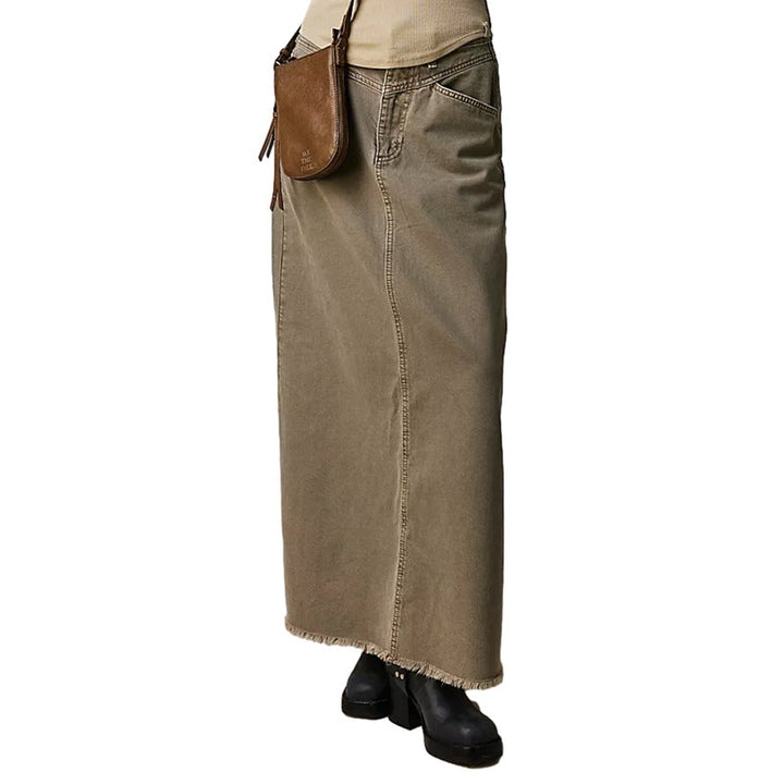 Marguerite | Women's Maxi Skirt – Denim High Waist Design with Pockets