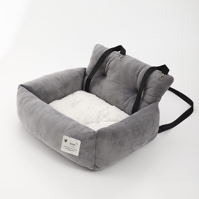 Dog Car Seat – Booster Seat for Small Dogs with Soft Lining &amp; Strap, Easy Install, S or L – CozyCanine
