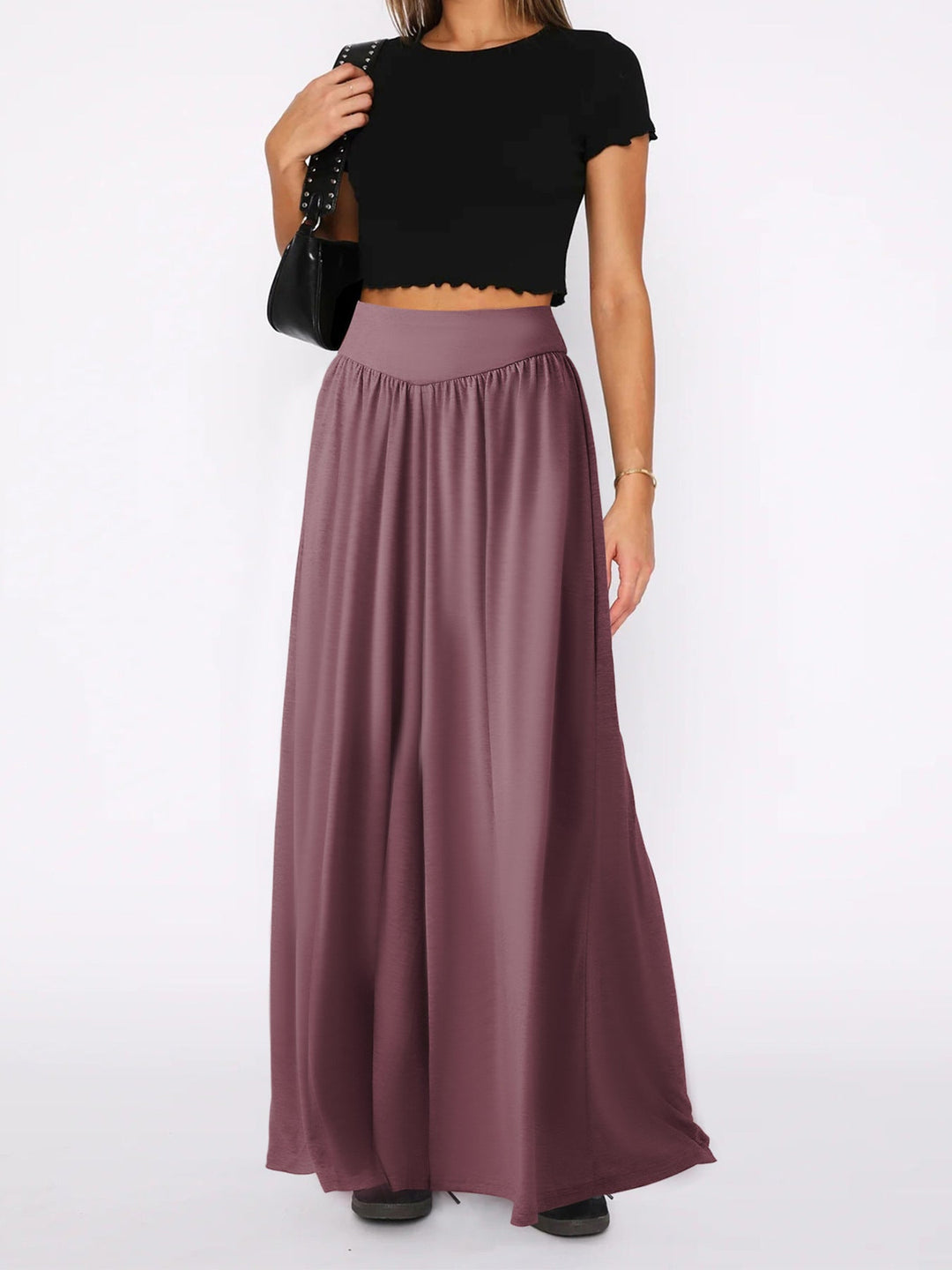 Adrienne | Women's Maxi Skirt – Elastic Waist Flowy Chic Design