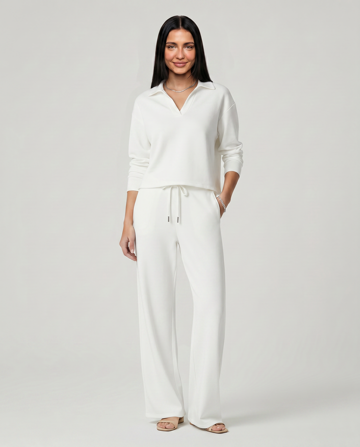 Soraya | Women's Sweatpants – Wide-Leg Drawstring Two-Piece Set