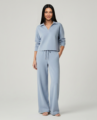 Soraya | Women's Sweatpants – Wide-Leg Drawstring Two-Piece Set