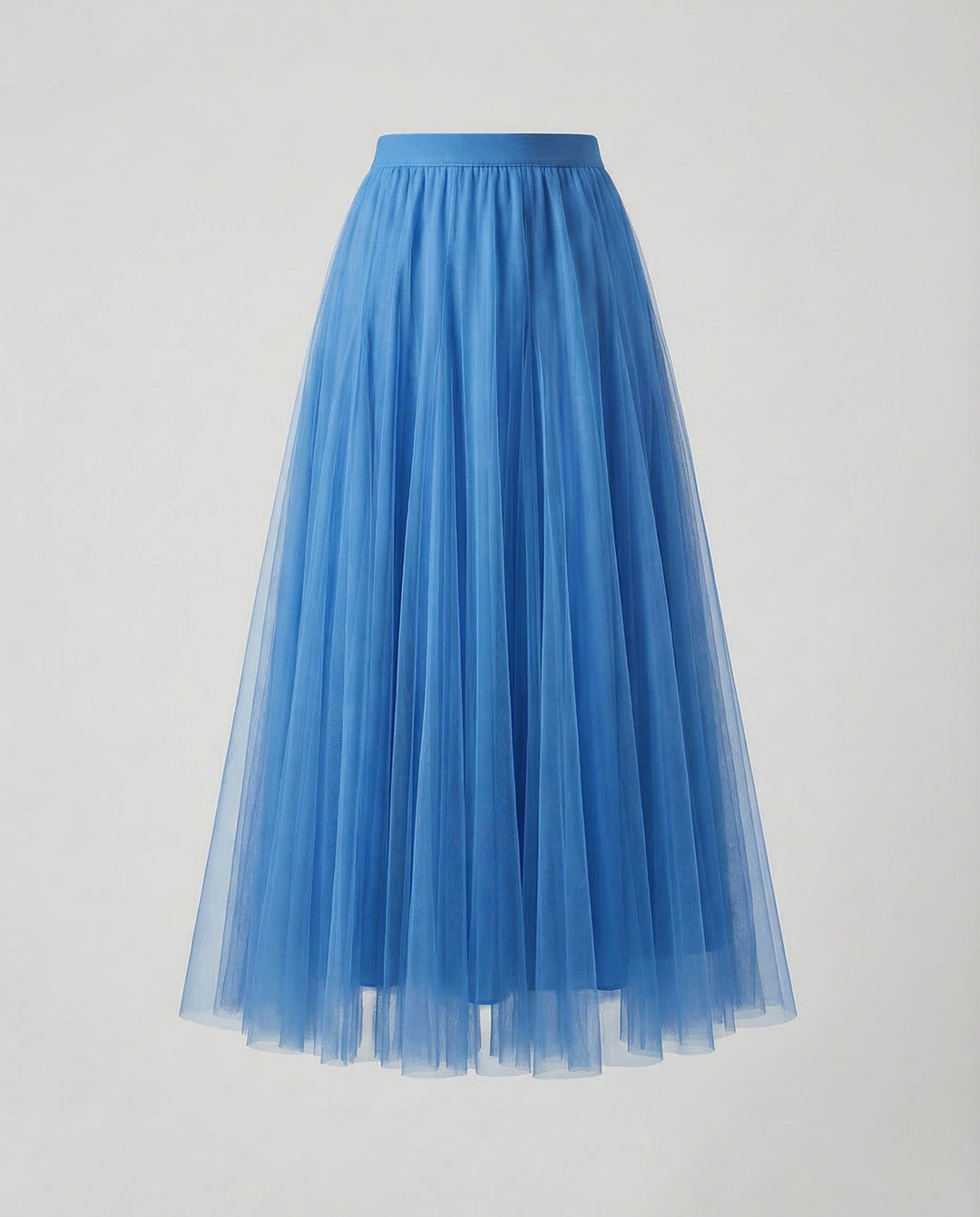 Aurora | Women's Maxi Skirt – Pleated Tulle A-Line Elastic Waist Design