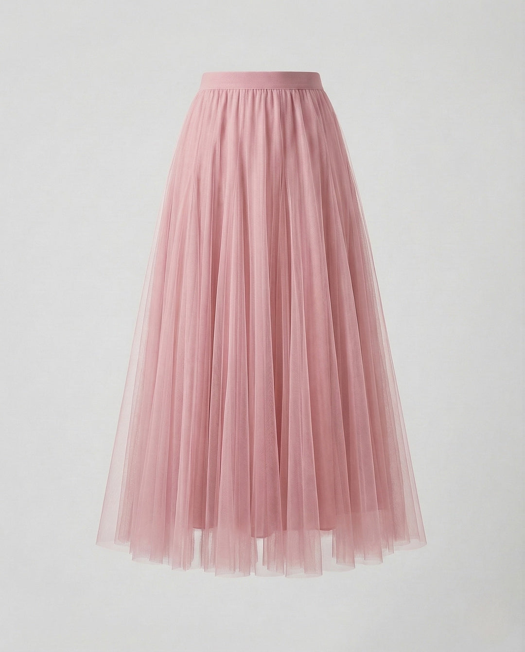 Aurora | Women's Maxi Skirt – Pleated Tulle A-Line Elastic Waist Design