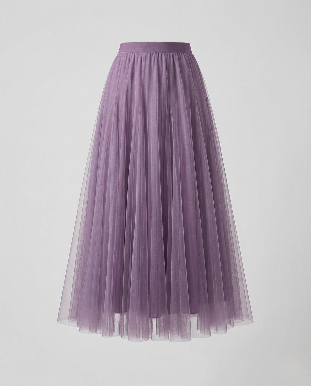 Aurora | Women's Maxi Skirt – Pleated Tulle A-Line Elastic Waist Design