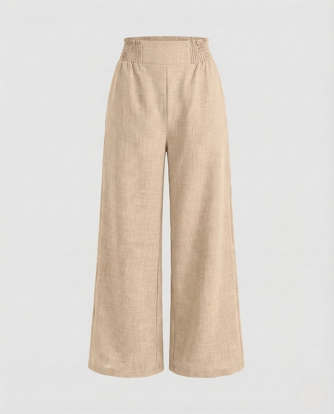 Rosalind | Women's Linen Pants with Smocked High-Waist Wide-Leg Design