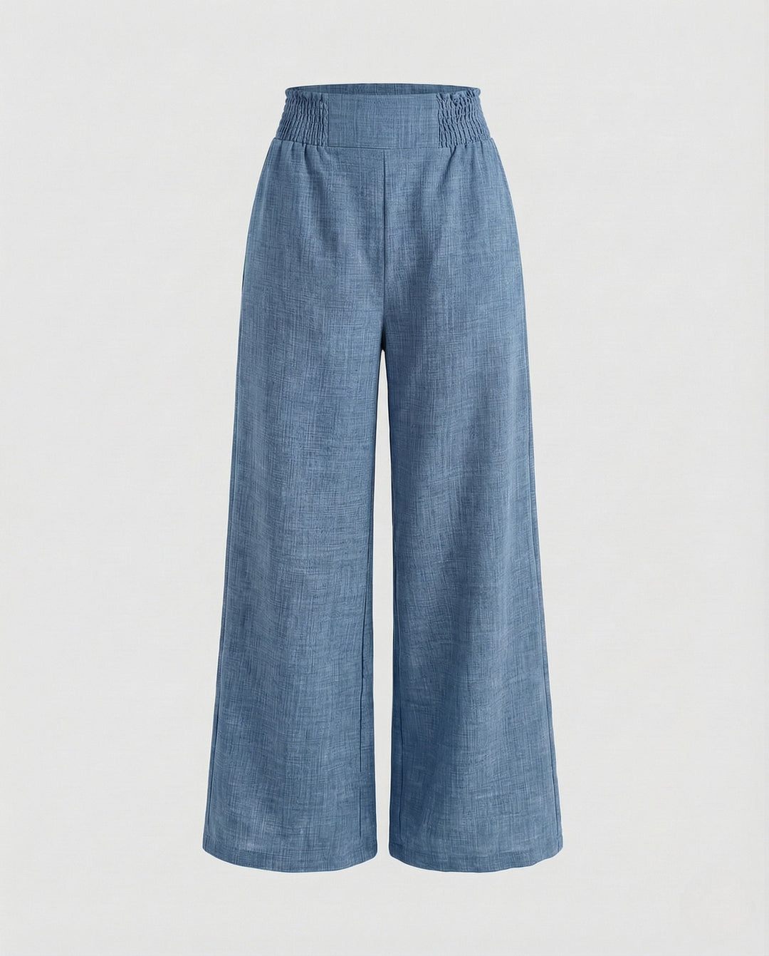 Rosalind | Women's Linen Pants with Smocked High-Waist Wide-Leg Design