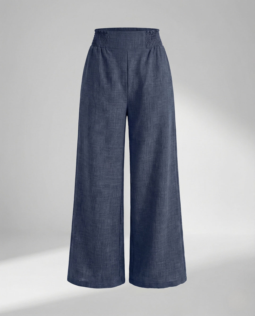 Rosalind | Women's Linen Pants with Smocked High-Waist Wide-Leg Design