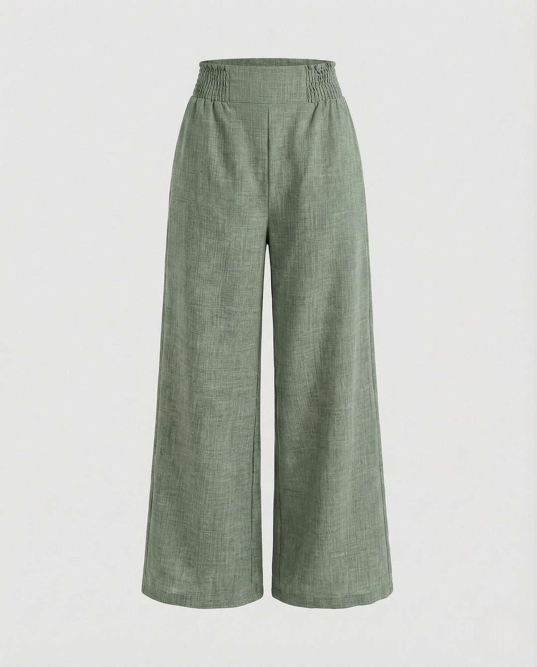 Rosalind | Women's Linen Pants with Smocked High-Waist Wide-Leg Design