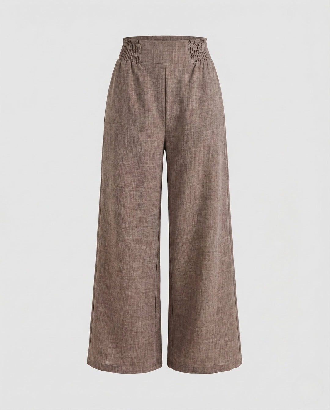 Rosalind | Women's Linen Pants with Smocked High-Waist Wide-Leg Design