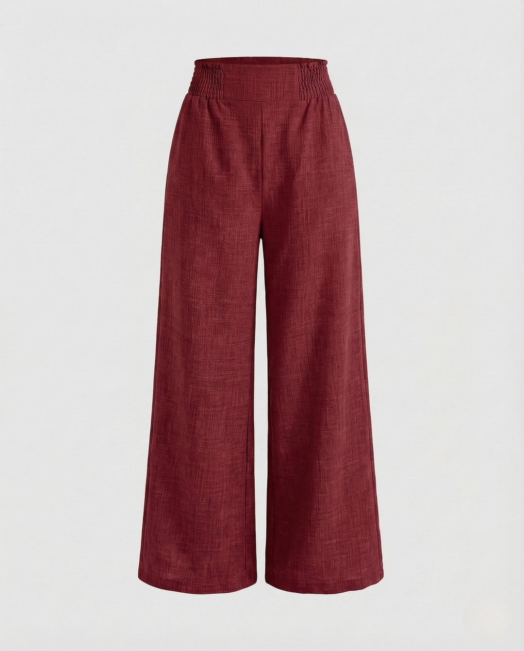 Rosalind | Women's Linen Pants with Smocked High-Waist Wide-Leg Design