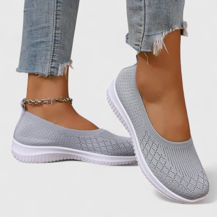 Winnifred | Women's Slip-On Orthopedic Flats with Knit Diamond Texture