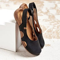 Cala | Cutout Slingback Sandals with Cork Footbed