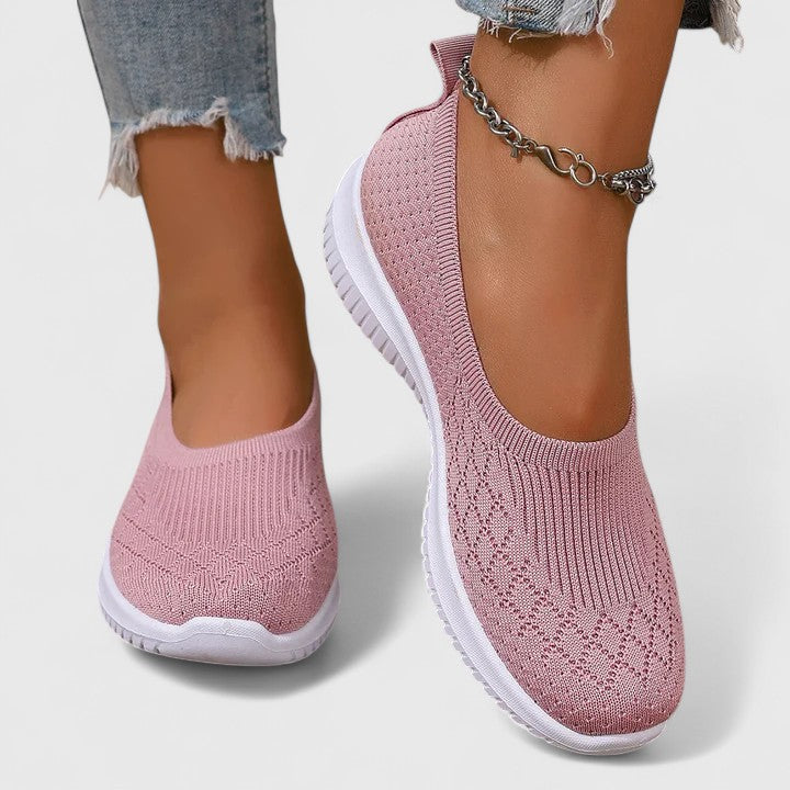 Winnifred | Women's Slip-On Orthopedic Flats with Knit Diamond Texture