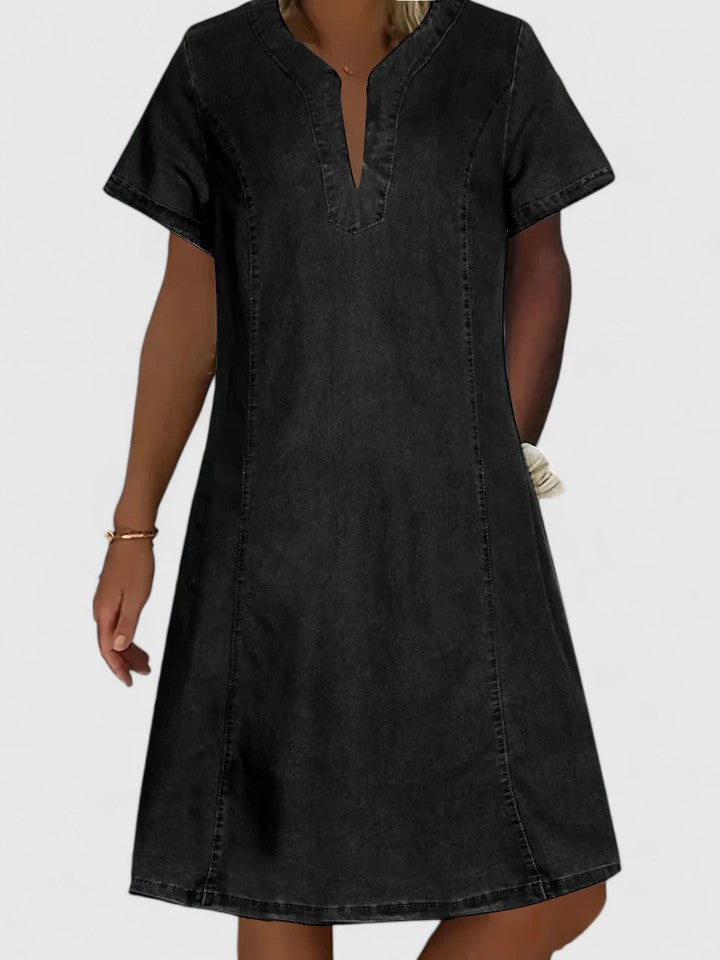 Callista | V-Neck Denim Summer Dress