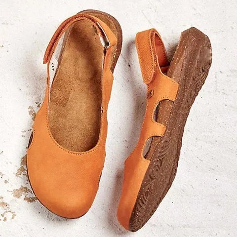 Cala | Cutout Slingback Sandals with Cork Footbed
