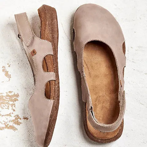 Cala | Cutout Slingback Sandals with Cork Footbed