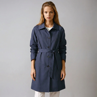 Florentyna | Women's Structured Short Waterproof Coat – Button-Up Trench Style