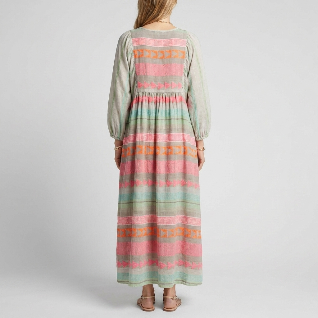 Tribal Print Summer Smock Dress 2