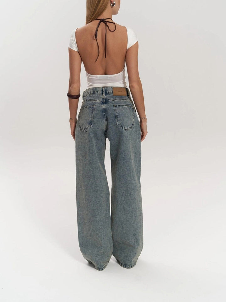Wilhelmina | Women's Jeans Distressed Sheer Panel Denim