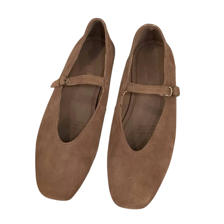 Noelle | Square Toe Suede Mary Jane Orthopedic Flats with Buckle