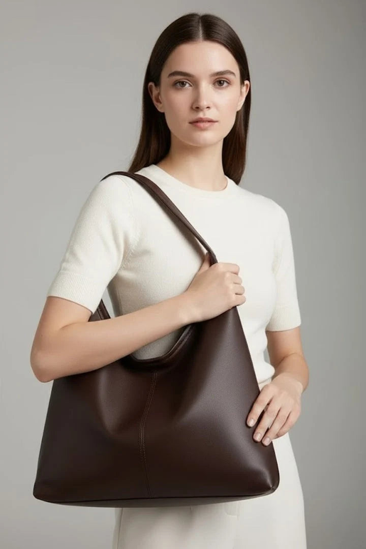 Women’s Classic Tote Bag Large Inner Pocket Faux Leather 2