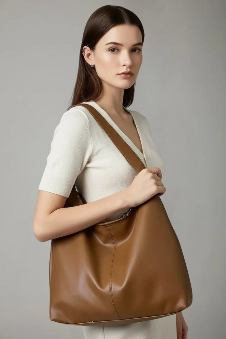 Women’s Classic Tote Bag Large Inner Pocket Faux Leather 8