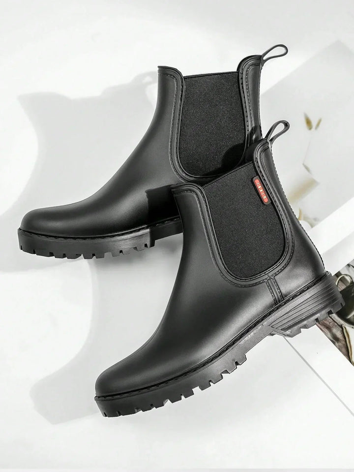 Womens Chelsea Waterproof Rain Boots Matte Rubber 1