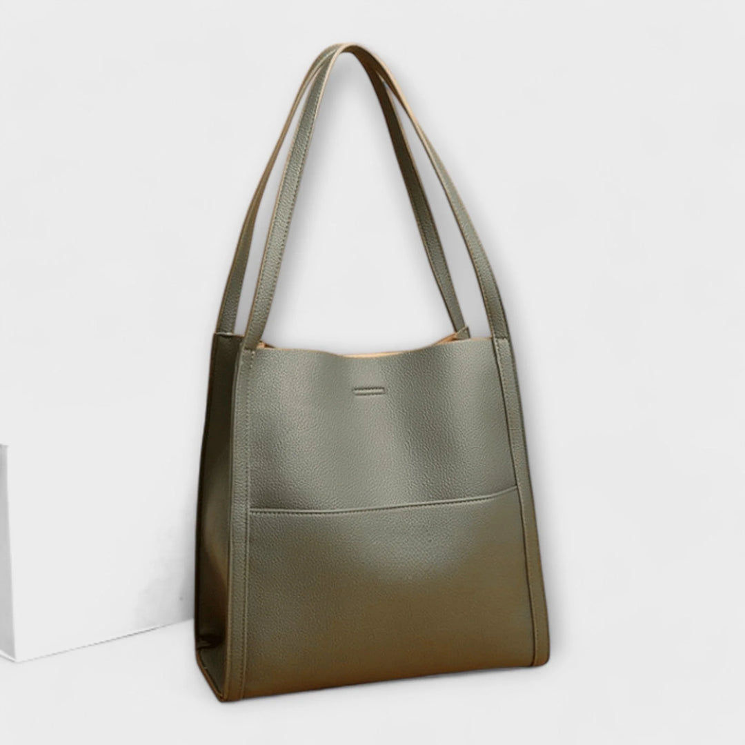 Womens Classic Leather Tote Bag for Laptops 3