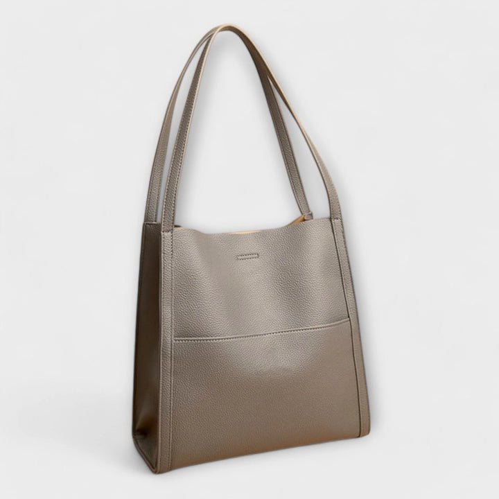 Womens Classic Leather Tote Bag for Laptops 5