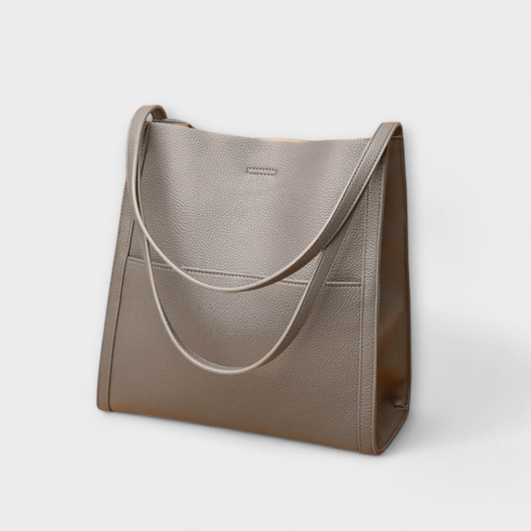 Womens Classic Leather Tote Bag for Laptops 6