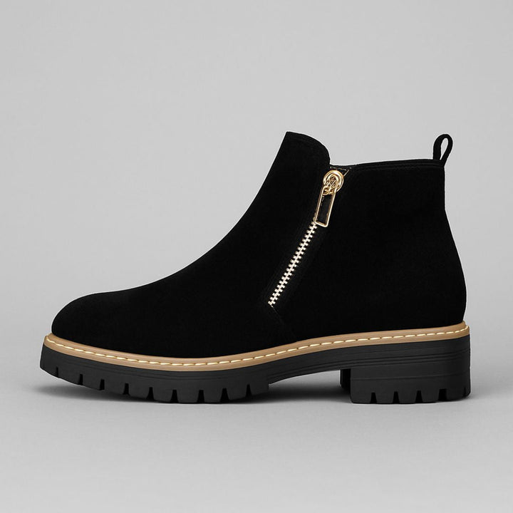 Womens Classic Side-Zip Comfort Boots Leather 4