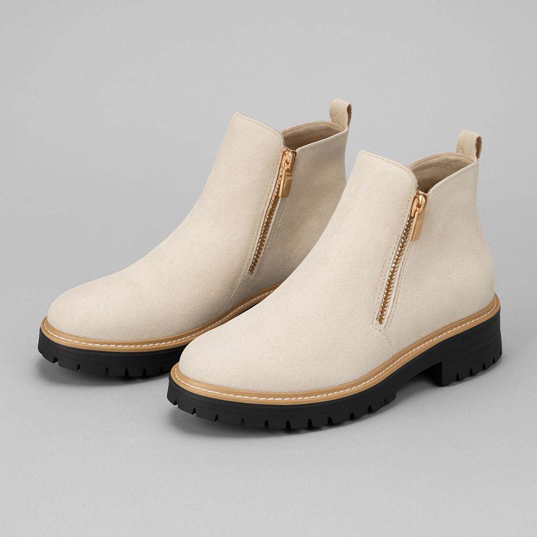 Womens Classic Side-Zip Comfort Boots Leather 5