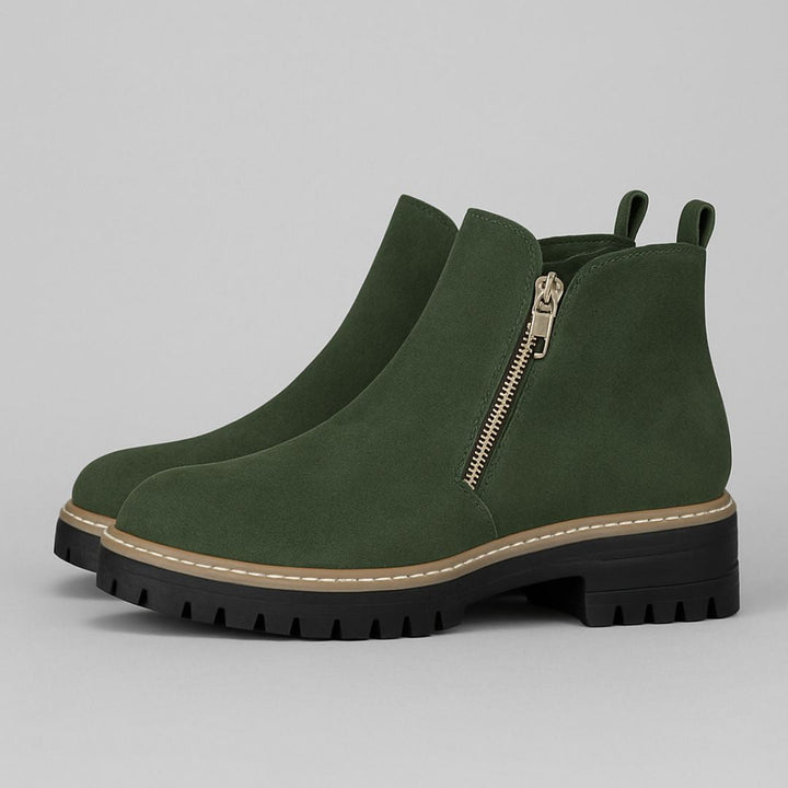 Womens Classic Side-Zip Comfort Boots Leather 7