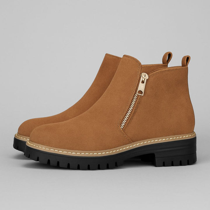 Womens Classic Side-Zip Comfort Boots Leather 8
