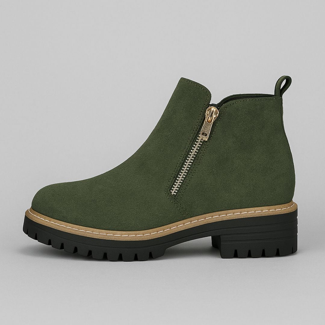 Womens Classic Side-Zip Comfort Boots Leather 9