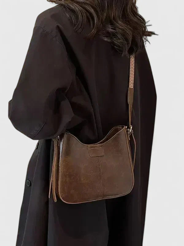 Womens Elegant Adjustable Strap Shoulder Bag Leather 6
