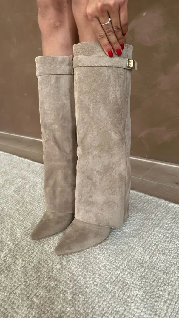 Womens Elegant Knee High Black Boots Leather Comfort 5