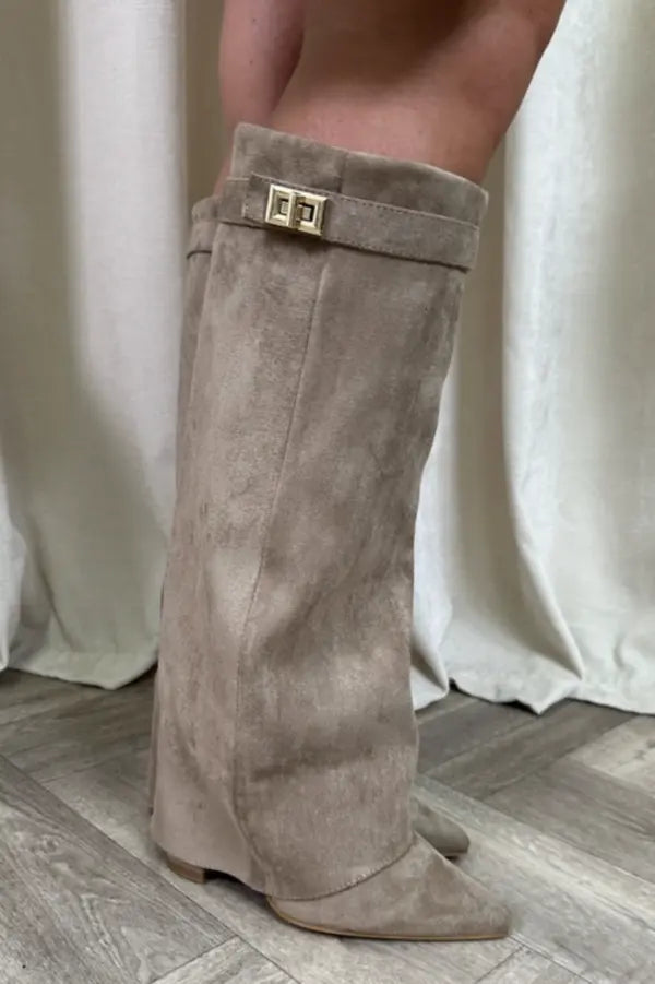 Womens Elegant Knee High Black Boots Leather Comfort 7