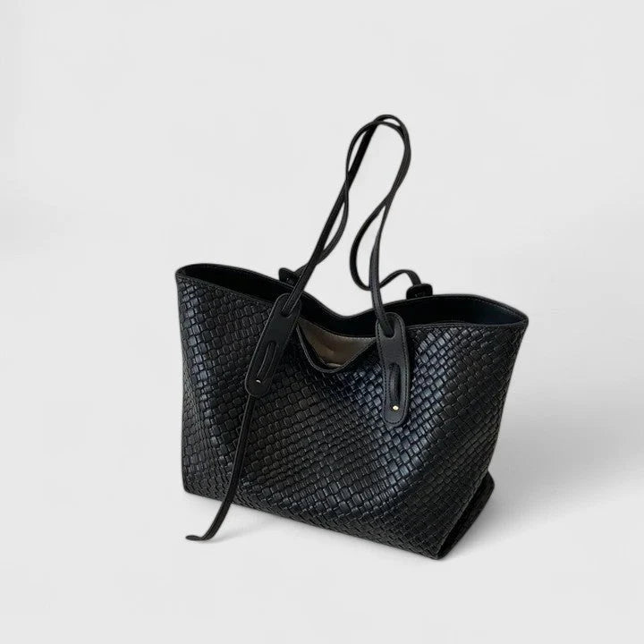 Womens Elegant Spacious Tote Bag Lightweight Woven Fabric 0