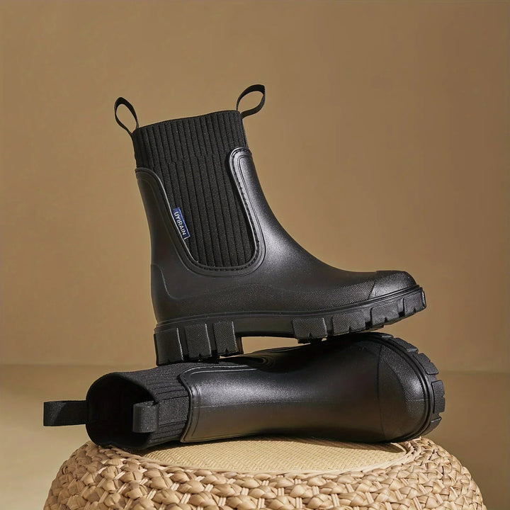 Womens Elegant Waterproof Non-Slip Boots Leather 1