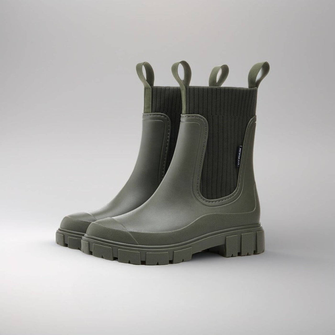 Womens Elegant Waterproof Non-Slip Boots Leather 6