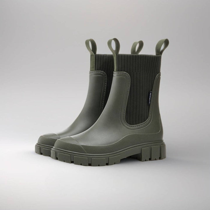 Womens Elegant Waterproof Non-Slip Boots Leather 6