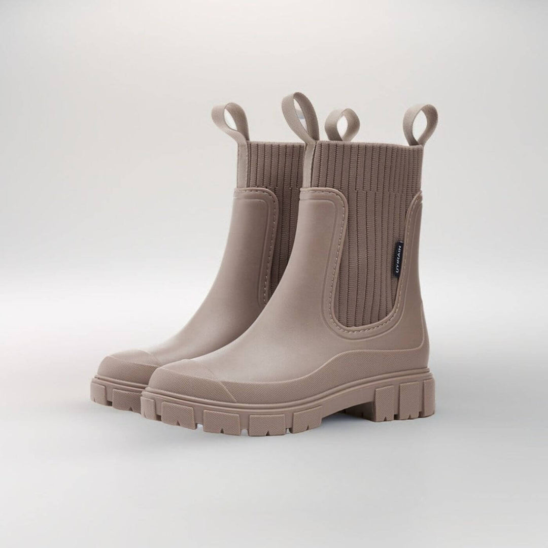 Womens Elegant Waterproof Non-Slip Boots Leather 7