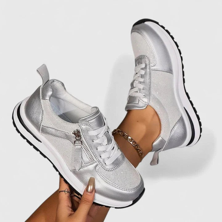 Women's Trainers Elegant Zipper Comfort Shoes Non-Slip Gel Sole 1