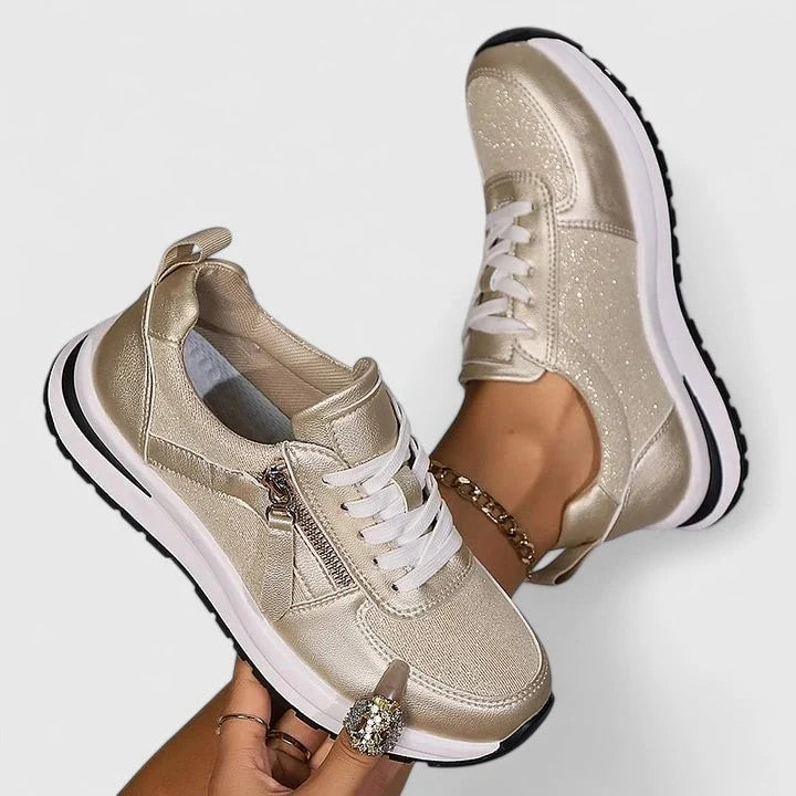 Women's Trainers Elegant Zipper Comfort Shoes Non-Slip Gel Sole 2