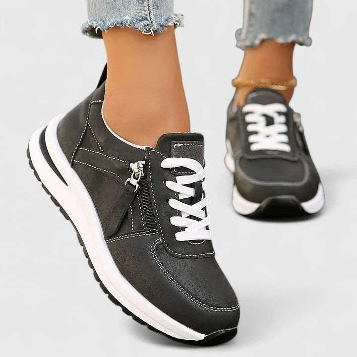 Women's Trainers Elegant Zipper Comfort Shoes Non-Slip Gel Sole 4