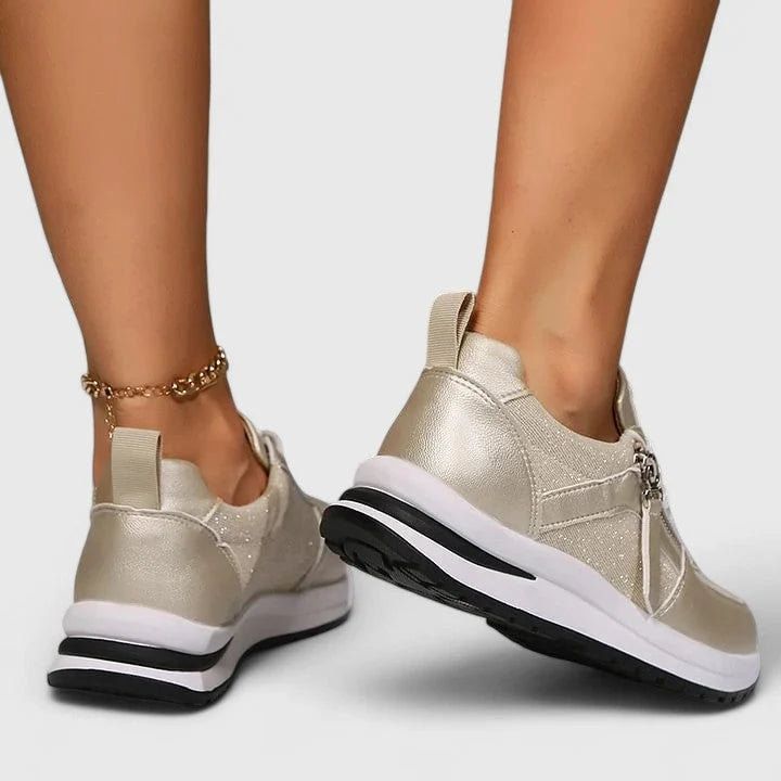 Women's Trainers Elegant Zipper Comfort Shoes Non-Slip Gel Sole 5
