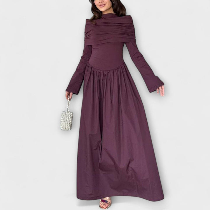 Womens Floral Bohemian Long Sleeve Maxi Dress Relaxed A-Line 0