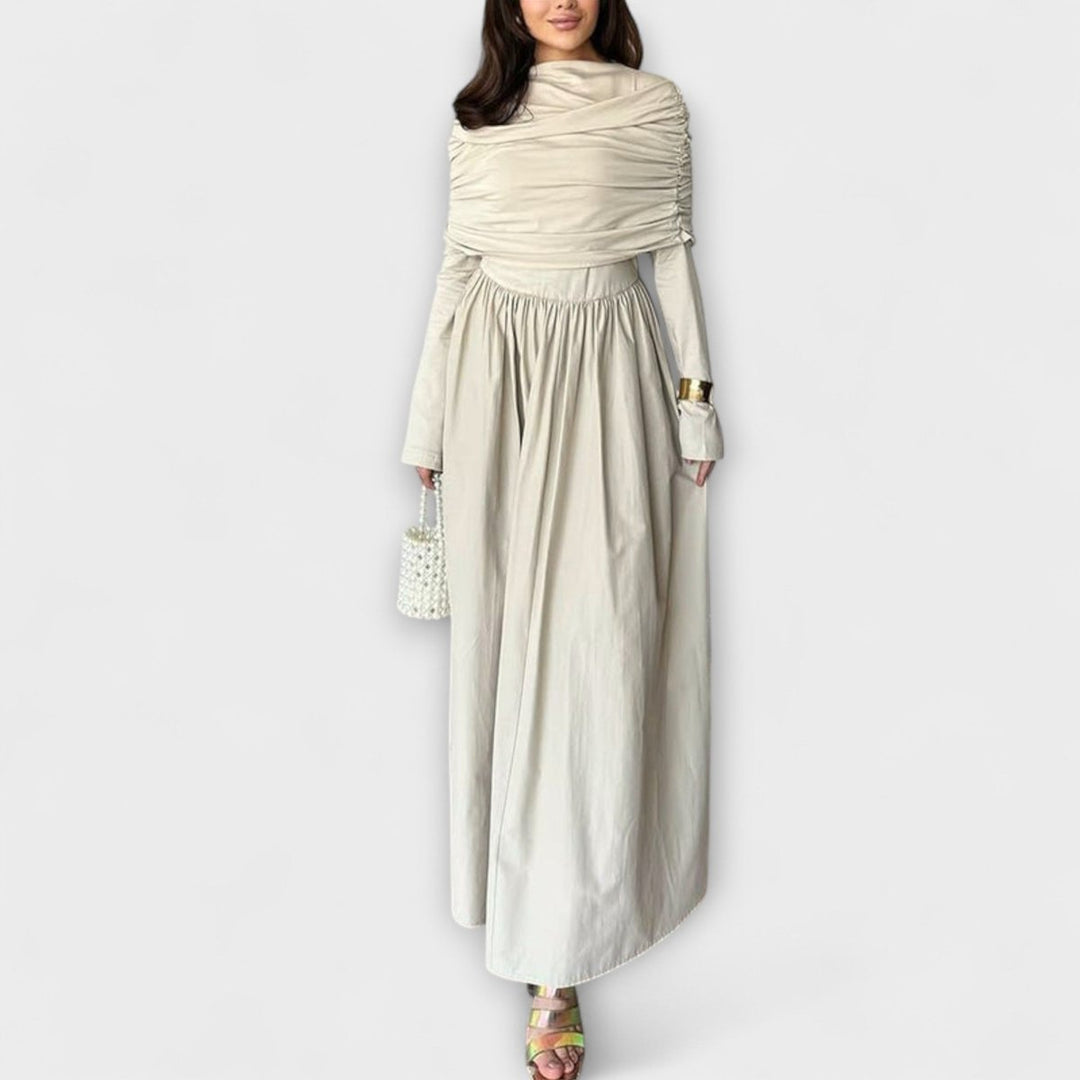 Womens Floral Bohemian Long Sleeve Maxi Dress Relaxed A-Line 2