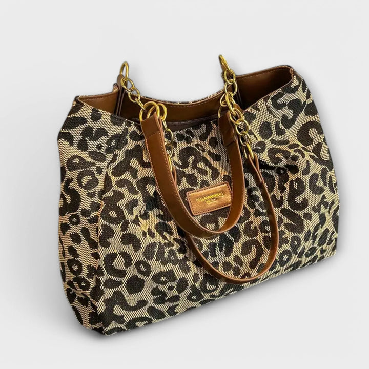Womens Leopard Print Canvas Tote Bag Durable Everyday Carry 0